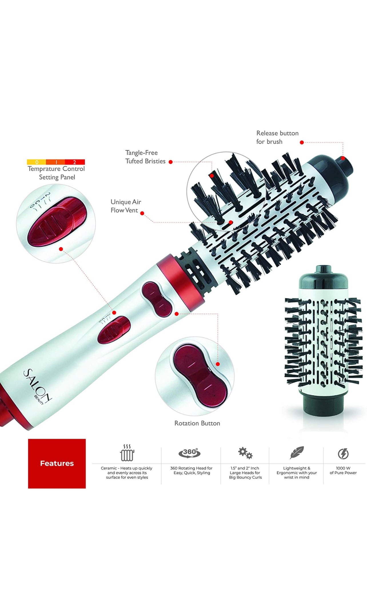 Cepillo Secador Auto Rotative