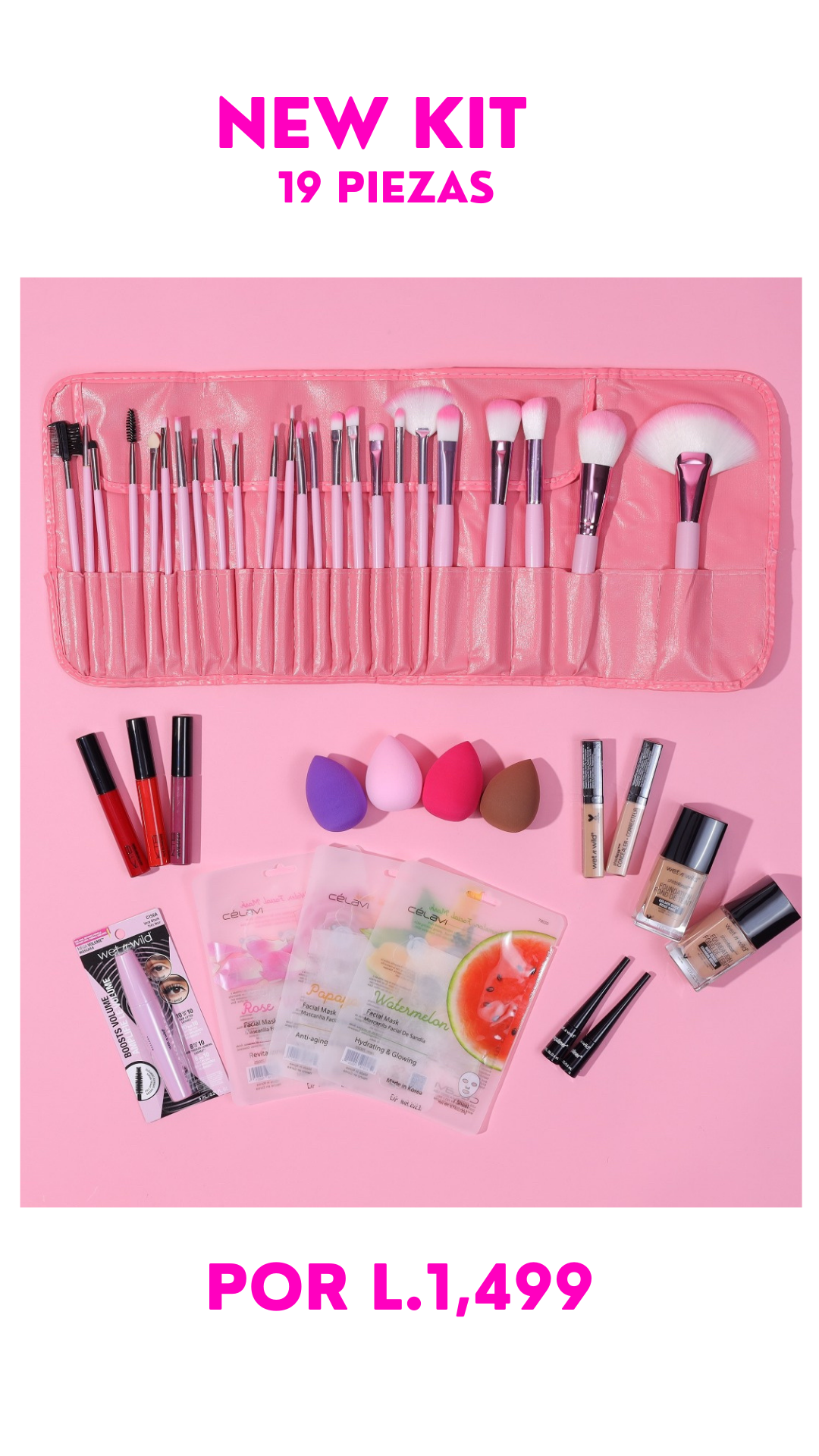 Kit de Maquillaje 19 piezas