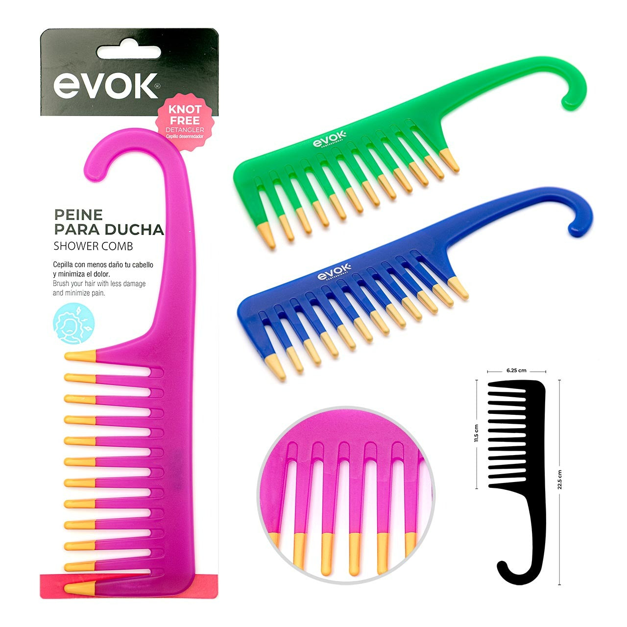 Peine para ducha Evok